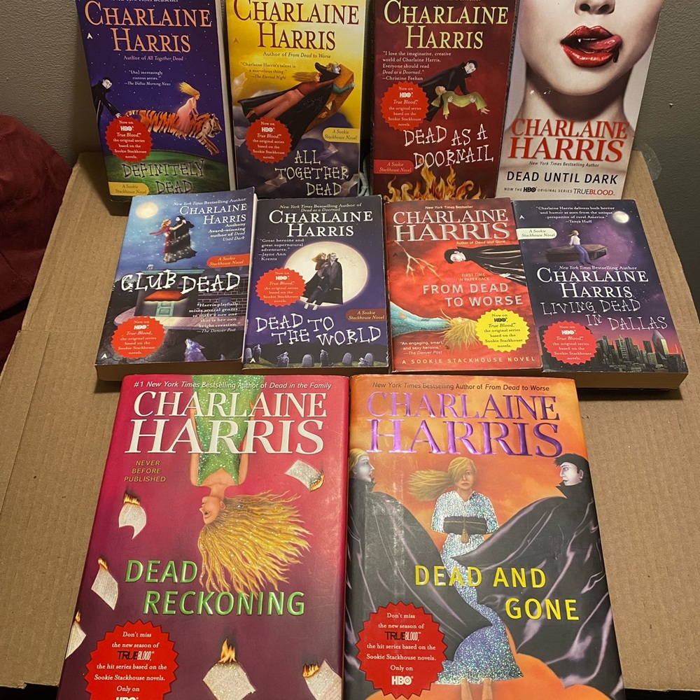 Charlaine Harris Book LOT Sookie Stackhouse Fairy Vampire Collection red, pocket